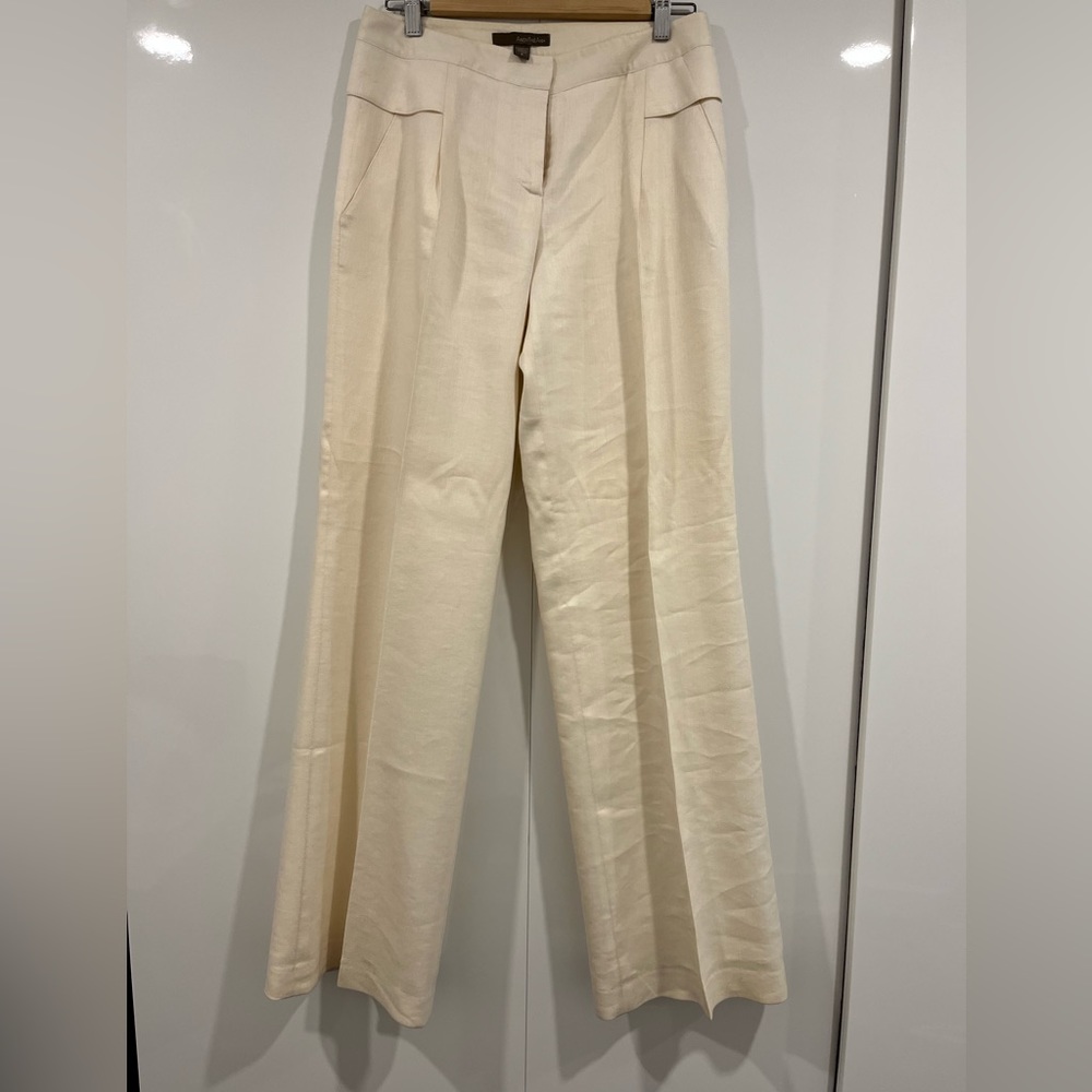 Wide Leg Dress Pants - Cream